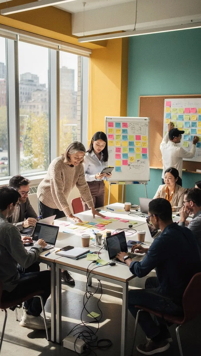 Nowoczesne wnętrze recepcji z przyjaznym układem dla gości.